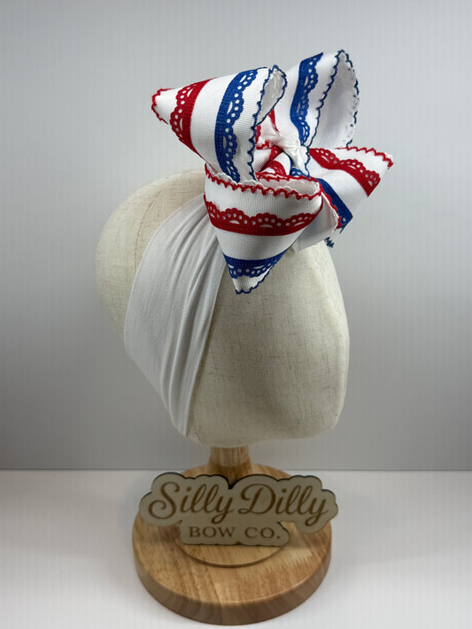 Red White & Blue Scalloped