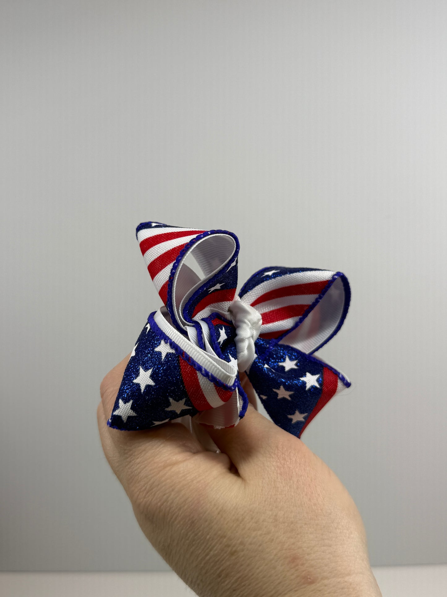 Patriotic Baby Bow 4”
