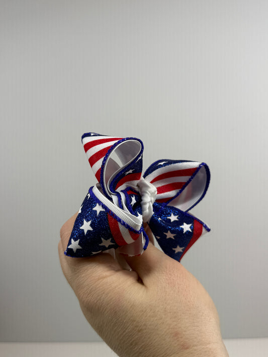 Patriotic Baby Bow 4”