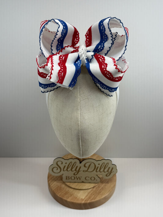 Red White & Blue Scalloped